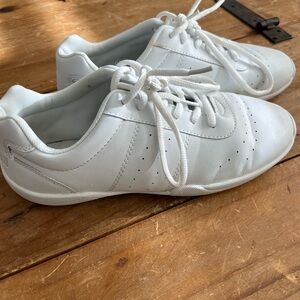 White Cheerleading Shoe, DADAWEN, Sport Training Competition Tennis Sneakers